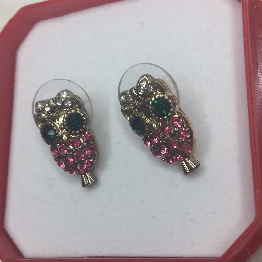 Betsey Johnson owl earrings